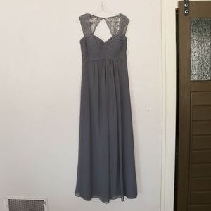 Bill Levkoff Pewter Bridesmaid Dress